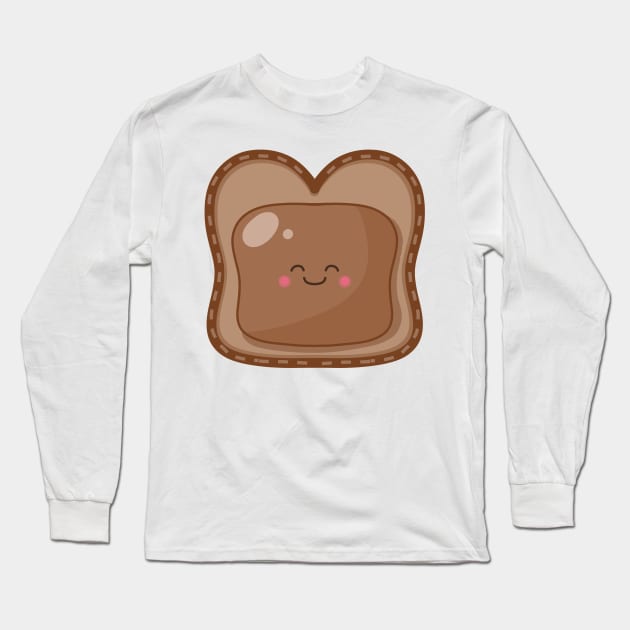 Almond Butter Toast :D Long Sleeve T-Shirt by scumsuck